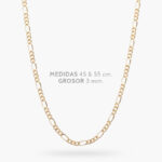 Cadena 3mm. Chapa de Oro 110 - 45cm.