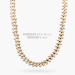 Cadena 6mm. Chapa de Oro 111 - 45cm.