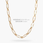 Cadena 6mm. Chapa de Oro 113 - 45cm.