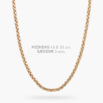 Cadena 3mm. Chapa de Oro 121