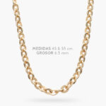 Cadena 6.5mm. Chapa de Oro 123
