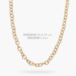 Cadena 5mm. Chapa de Oro 125