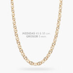 Cadena 5mm. Chapa de Oro 127