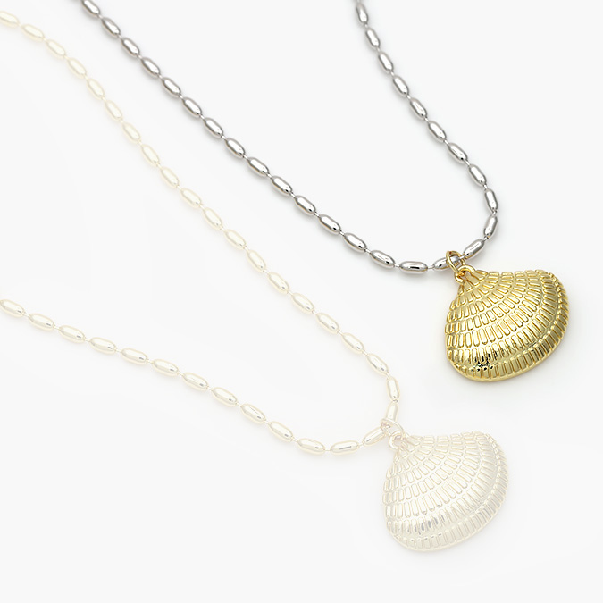 CTD0574-1 Collar Concha de Mar Chapa de oro 0574 - Image 1