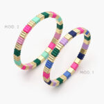 Brazalete Elástico Chapa de Oro Colores 0528