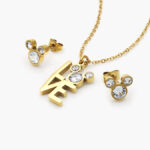 Juego Acero Inoxidable LOVE Zirconias 0077