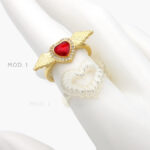 Anillo Corazón Chapa de Oro 1039