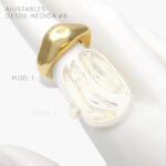 Anillo Chunky Chapa de oro 1050