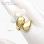 Anillo Chunky Chapa de oro 1091