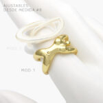 Anillo Chunky Chapa de oro 1058