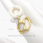 Anillo Chunky Chapa de oro 1056