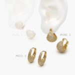 Arracadas con Zirconias Chapa de Oro 819