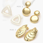 Aretes Lisos Chapa de Oro 559