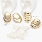 Aretes Chapa de Oro Chunky 562