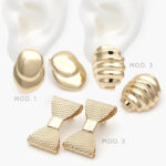 Aretes Chapa de Oro Chunky 562