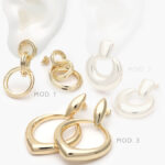 Aretes Chapa de Oro Chunky 563