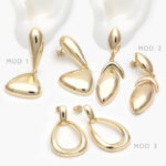 Aretes Chapa de Oro Chunky 565