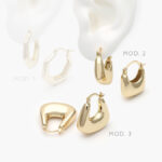 Arracadas Chapa de Oro 845