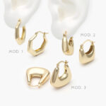 Arracadas Chapa de Oro 845