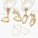 Aretes Chapa de Oro Chunky 565