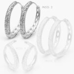 Arracadas Chapa de Rodio 831