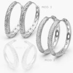 Arracadas Chapa de Rodio 831