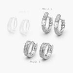 Arracadas Chapa de Rodio 826