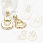 Aretes Chapa de Oro Chunky 566