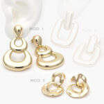 Aretes Chapa de Oro Chunky 566