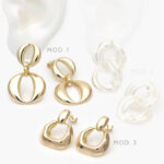 Aretes Chapa de Oro Chunky 564