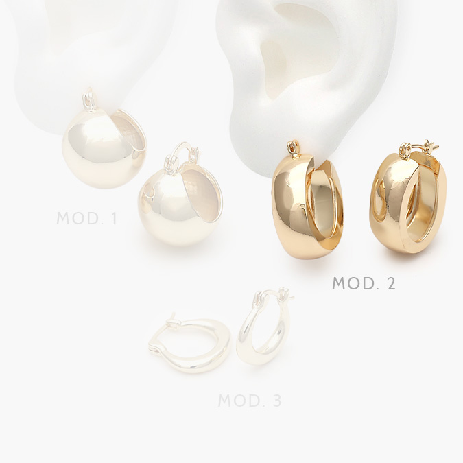 marcate257 Arracadas Chapa de Oro 838 - Image 1