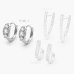 Arracadas Chapa de Rodio 824