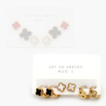 Aretes Flores Acrílico Acero Inoxidable 47