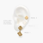 Broqueles Flores Lisas Acero Inoxidable 59