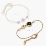 Pulso Ajustable Flor en Acero Inoxidable 621