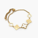 Pulso Ajustable Flores en Acero Inoxidable 622