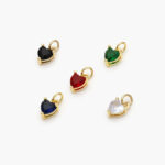 Mini Dije Corazón Zirconia Chapa de Oro
