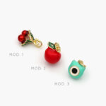 Mini Dije Esmalte Chapa de Oro