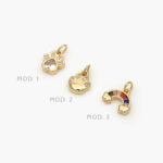 Mini Dije Esmalte Chapa de Oro