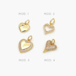 Mini Dije Corazón Chapa de Oro