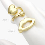 Anillo Chunky Chapa de Oro 1095