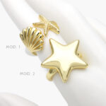 Anillo Chunky Chapa de Oro 1096