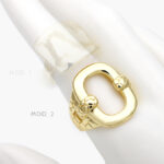 Anillo Chunky Chapa de Oro 1097