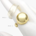 Anillo Chunky Chapa de Oro 1098