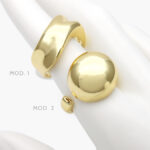 Anillo Chunky Chapa de Oro 1098