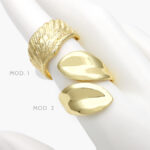 Anillo Chunky Chapa de Oro 1100
