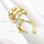 Anillo Chunky Chapa de Oro 1101