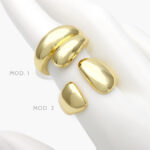 Anillo Chunky Chapa de Oro 1102