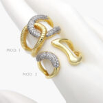 Anillo Zirconias Chapa de Oro 1103