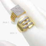 Anillo Zirconia Chapa de Oro 1117